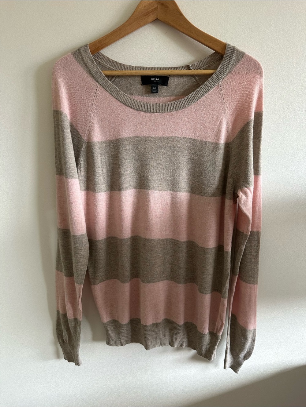 Pink and Gray Lightweight Sweater